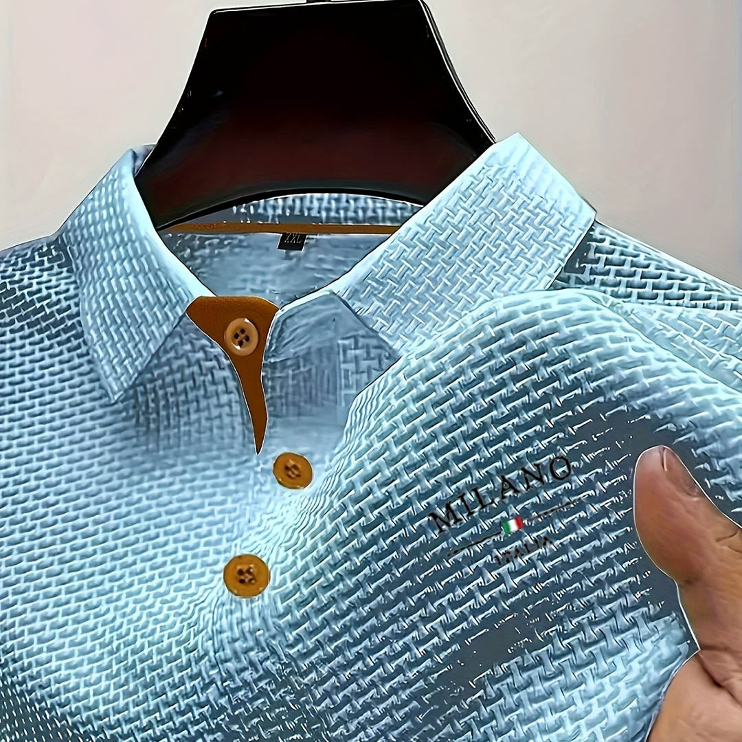 Lorenzo | Elegantna polo majica s teksturom