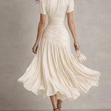 Veloura | Satenska midi haljina s retro elegancijom