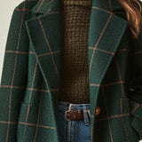 Florencia™ | Retro preuređeni karirani tweed kaput